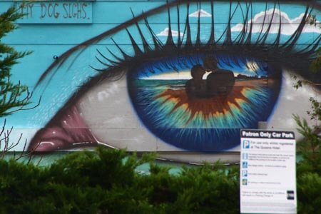 My Dog Sighs mural at Southsea Seafront