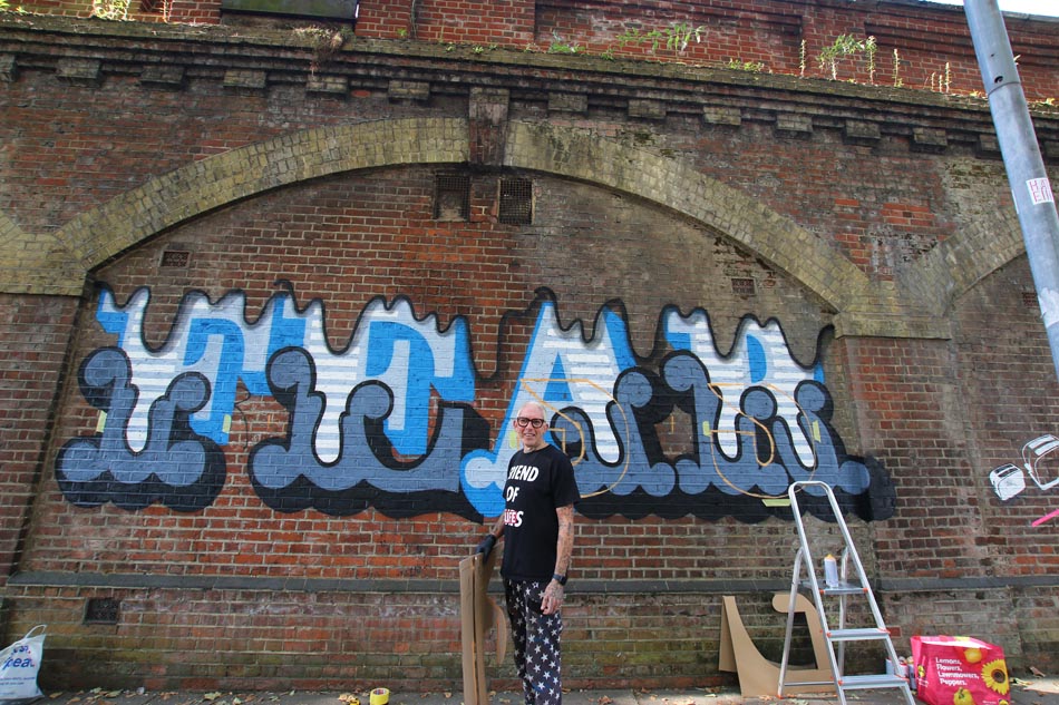 Ben Eine Sreet Artist at the Railway Arches-The-Hard-Portsmouth