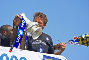 Hermann Heridarsson, still celebrating
