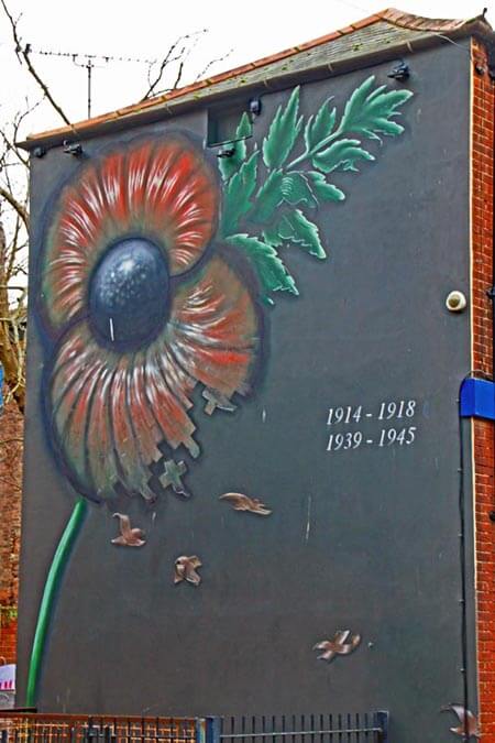 Remembrance mural at Portsea, Portsmouth