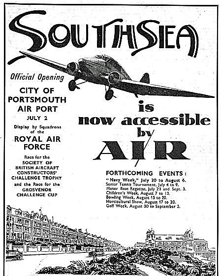 Portsmouth Airport opening ceremony poster 1932