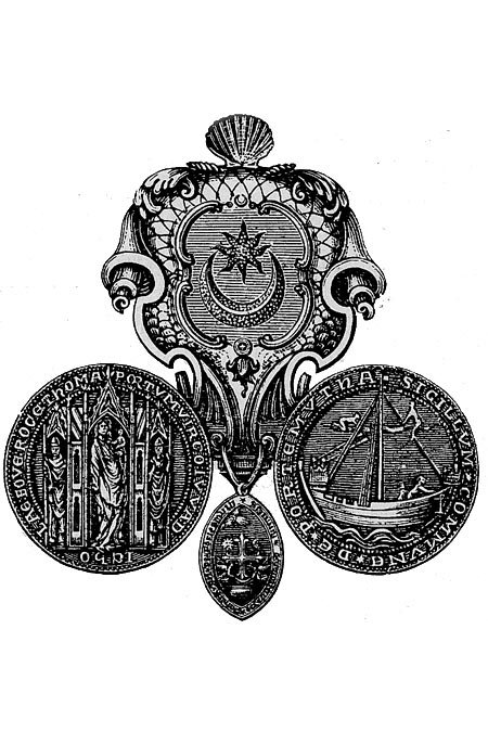 The Portsmouth Coat of Arms and Seals featuring the Star and crescent motif