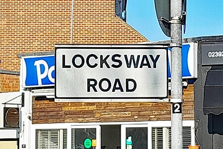 Origins of Portsmouth street names, Locksway Road