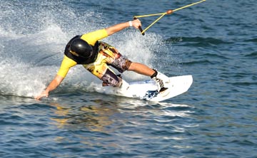 Wakeboard park at Hilsea Lido, Portsmouth