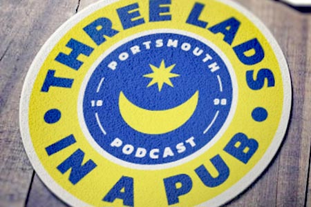 Star and Crescent logo on Three Lads in a pub beermat