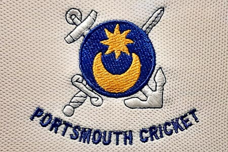 Portsmouth Cricket Club badge featuring the Star and Cresecent