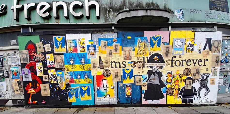 Paste up street art at Albert Road, Portsmouth