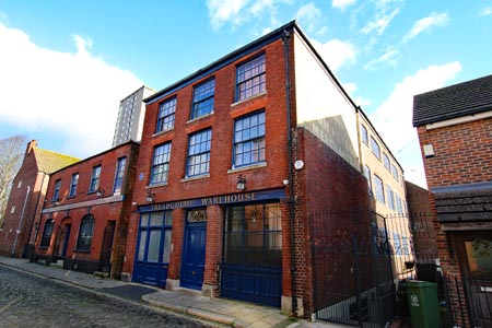 Historic Treadgolds warehouse in Portsea, Portsmouth.