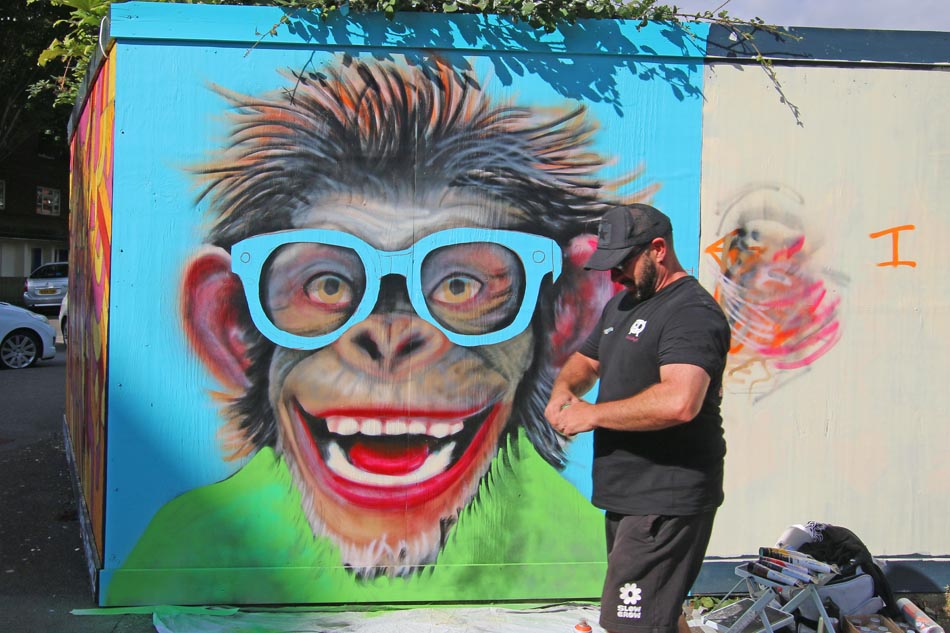 iSpy pinting during the Look Up Festival 2024 at Portsmouth